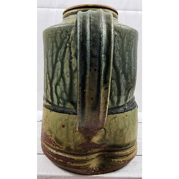 Sculptural Studio Art Pottery, Signed by Monsarrat Stoneware Jug/Pitcher, No Lid - Picture 4 of 13